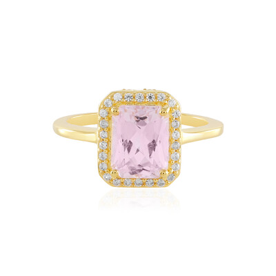 Bague en argent et Kunzite du Brésil