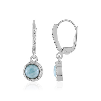 Boucles d'oreilles en argent et Larimar