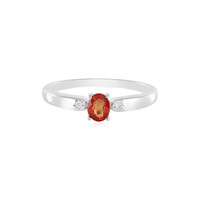 Bague en argent et Saphir Padparadscha