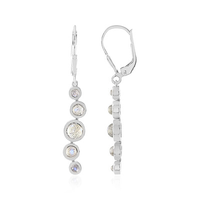 Boucles d'oreilles en argent et Labradorite bleue de Maniry (KM by Juwelo)