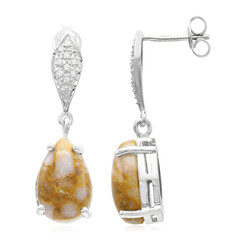 Boucles d'oreilles en argent et Quartz Dinosaure