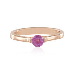 Bague en argent et Saphir rose de Madagascar