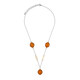 Collier en argent et Ambre baltique couleur cognac (dagen)