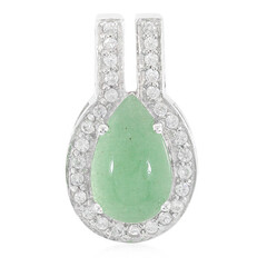 Pendentif en argent et Aventurine verte