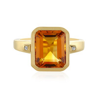 Bague en argent et Citrine Madère