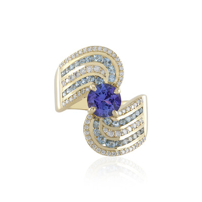 Bague en or et Tanzanite AAA (de Melo)