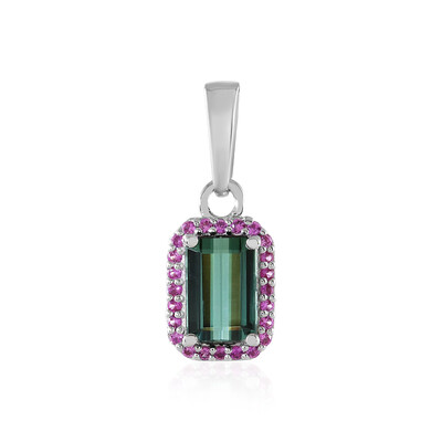 Pendentif en argent et Tourmaline verte de Benedito