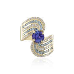 Bague en or et Tanzanite AAA (de Melo)