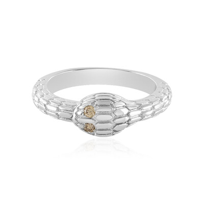 Bague en argent et Diamant champagne I3