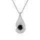 Collier en argent et Diamant noir