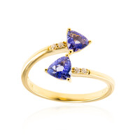 Bague en or et Tanzanite AAA