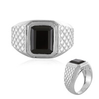 Bague en argent et Spinelle noir