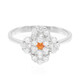 Bague en argent et Saphir orange