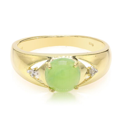 Bague en argent et Chrysoprase impériale