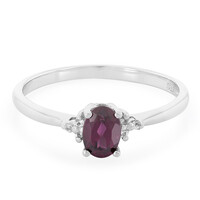 Bague en argent et Rhodolite du Rajasthan