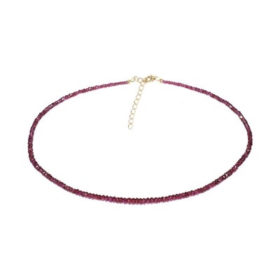 Collier en argent et Grenat magenta