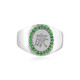 Bague en argent et Grenat Tsavorite du Kenya