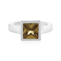 Bague en argent et Zircon jaune