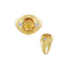 Bague en argent et Citrine Madère