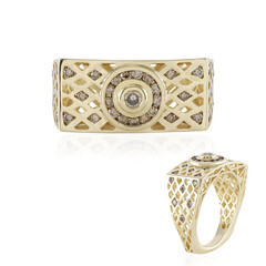 Bague en or et Diamant champagne I2 (Ornaments by de Melo)