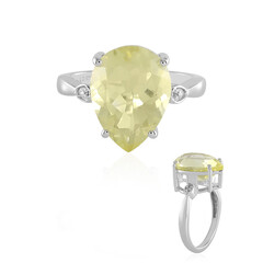 Bague en argent et Quartz citron