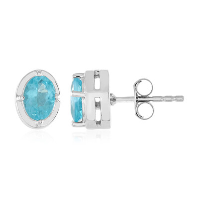 Boucles d'oreilles en argent et Apatite bleue