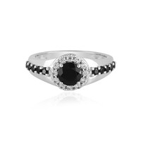 Bague en argent et Spinelle noir