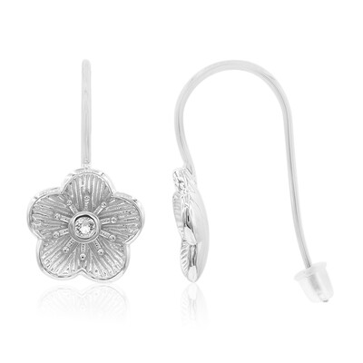 Boucles d'oreilles en argent et Topaze blanche