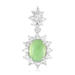 Pendentif en argent et Chrysoprase impériale