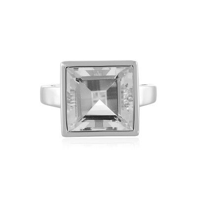 Bague en argent et Quartz blanc (MONOSONO COLLECTION)