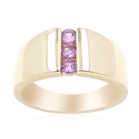 Bague en or et Saphir pourpre de Ceylan