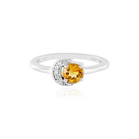 Bague en argent et Citrine