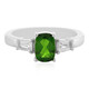 Bague en argent et Diopside de Russie