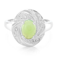 Bague en argent et Chrysoprase impériale