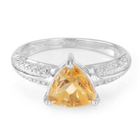 Bague en argent et Citrine