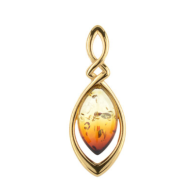 Pendentif en argent et Ambre de la Baltique Lever du soleil (dagen)