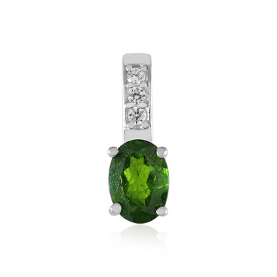 Pendentif en argent et Diopside de Russie