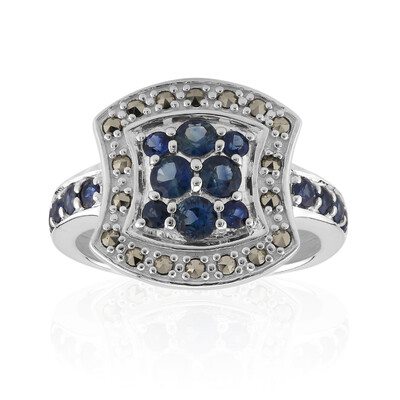 Bague en argent et Saphir bleu (Annette classic)