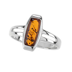 Bague en argent et Ambre baltique