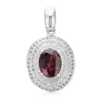 Pendentif en argent et Grenat magenta