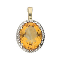 Pendentif en or et Citrine