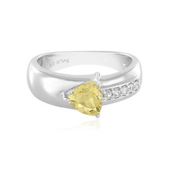 Bague en argent et Fluorite jaune