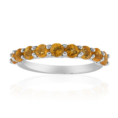 Bague en argent et Citrine