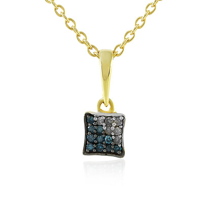 Collier en argent et Diamant bleu I4