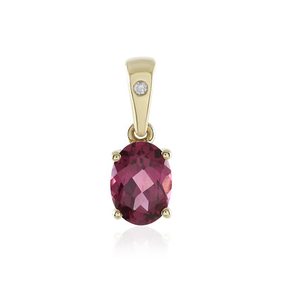 Pendentif en or et Grenat Rhodolite