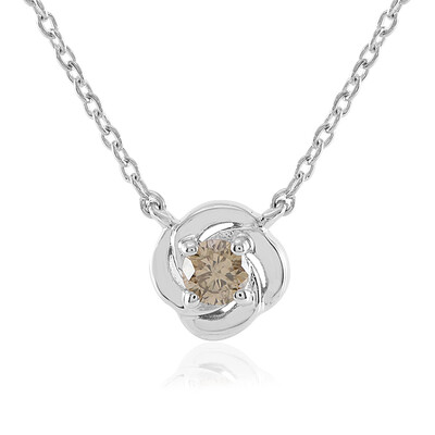 Collier en argent et Diamant champagne I3