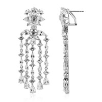 Boucles d'oreilles en argent et Topaze blanche