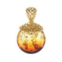 Pendentif en argent et Ambre baltique