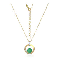 Collier en argent et Agate verte