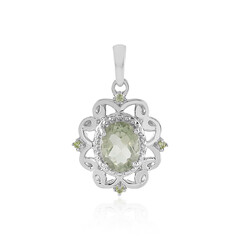 Pendentif en argent et Améthyste verte